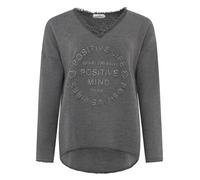 Zwillingsherz Sweatshirt Positiv für Damen Frauen - Hochwertiger Baumwoll Pullover Hoodie Pulli Langarm kuschelig weich Langarmshirt Oversized Sommer