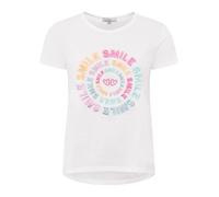 Zwillingsherz T-Shirt für Damen aus Baumwolle - Kurzarm Shirt mit kleinem Schriftzug & Herzmotiv - Frauen Basic Shirt Casual Freizeit Sommer - Damen Oberteil Smile Design