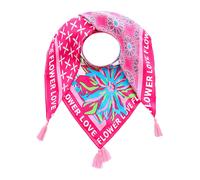 Zwillingsherz Viereckstuch "Flower Love" in Bunt - (L)130 x (B)130 cm - 24% | Damen Schals Tuecher