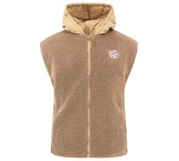 Zwillingsherz Wendeweste Damen Teddy Love Weste Jacke, Teddyweste zum Wenden, ärmellose Übergangsweste mit Patch, kuschelige Freizeitweste