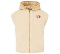 Zwillingsherz Wendeweste Damen Teddy Love Weste Jacke, Teddyweste zum Wenden, ärmellose Übergangsweste mit Patch, kuschelige Freizeitweste