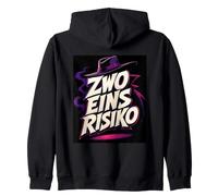 Zwo Eins Risiko Lustiger Spruch Retro Comic Style Kapuzenjacke