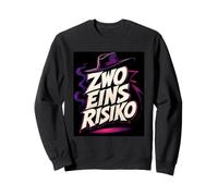 Zwo Eins Risiko Lustiger Spruch Retro Comic Style Sweatshirt