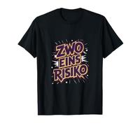 Zwo Eins Risiko Lustiger Spruch Retro Comic Style T-Shirt