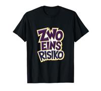 Zwo Eins Risiko Lustiger Spruch Retro Comic Style T-Shirt