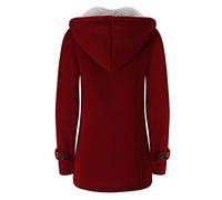 ZWQJYH Damen Mantel Plüschjacke Frau Wintermantel Kurzmantel Warm Cardigan Kapuzenjacke mit Taschen Winterjacke Pullover