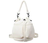 ZWTPGKRD Elegante Umhängetasche mit Kordelzug für Damen, wandelbarer Rucksack, geräumig, lässig, Crossbody-Taschen mit verstellbarem Riemen, große Kapazität, Schultertasche, weiß