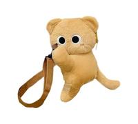 ZWTPGKRD Stofftier-Umhängetasche mit dick gepolstertem Schultergurt, große Kapazität, für den täglichen Gebrauch und Reisen, PP-Baumwolle, Schultertasche für Damen, gelb, One Size