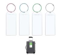 ZWWOGE Kofferanhänger für Kreuzfahrten, Robuste Wasserfeste PVC Transparente Gepäckanhänger, mit Verschraubbaren Metallband, kofferanhänger flugreise, Cruise Luggage Tag, 19 * 6.5cm