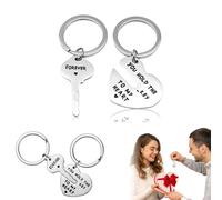 ZWWOGE Paar Schlüsselanhänger Paare Pärchen Schlüsselanhänger Edelstahl Puzzle Schlüsselbund Schlüsselring Keychain Freundschaft Geschenke für Herren Damen