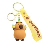 zwxqe Capybara Key Chain Toy with Anti-Lost Charm Design, Cute Accessory for Bags Wallets Purses, Fun Decorative Travel Companion for Women & Men During Daily Use and Outdoor Activities