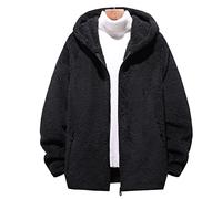 ZXCL 6XL 7XL 8XL Plus Größe Männliche Fleecejacke Hohe Qualität Herbst und Winter Thermal Warme Mit Kapuze Mantel Bomber Jacken Neue Männer Kleidung-Black,5XL