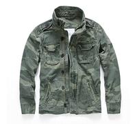 ZXCL Casual Wear Herren Übergroßen Camo Jacket Sportswear Dicke Denim Jacke Männer insgesamt grün Militär Winter Tarnmantel männlich XXL-Green Camo,M
