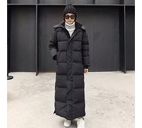 ZXCL Down Parka Super Long Jacket Weibliche Kniewinterjacke Frau mit dickem schwarzem Mantel im Winter-Black,M