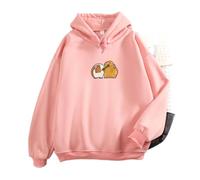 ZXCL Kawaii Guinea Pig Print Hoodie Goth Aesthetic Harajuku Sweatshirt für Frauen KPOP Mode Herbst Winter Langarm Hoody Damen