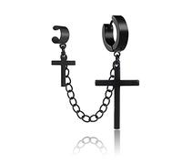 zxcs 1 Stück Männer Frauen Punk Gothic Cross übertrieben Klassische Metall Christian Kette Drop Danles Ohrringe Straße Hip Hop Schmuck KPOP-1pc ER20Y0967-2