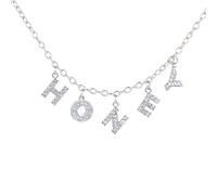 zxcs Kette Original Persönlichkeit Hip Hop Brief Choker Halsketten Für Frauen Trendige Silberfarbkette Punk-Stil Mädchen-B-Honey