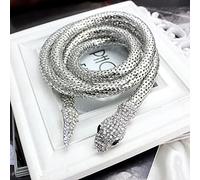 zxcs Punk-Kristall Vergoldet Magnetische Schlange Halskette für Frauen Magnet Schlangenkette auf Neck Choker Weibliche Schmuck Party Nachtclub Geschenk