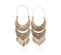 zxcs Übertriebene goldene Tropfenohrringe für Frauen Aussage Schmuck Mode Große Runde Kreisförmige baumeln Ohrring Punk-Ohrer-E020804-BBC