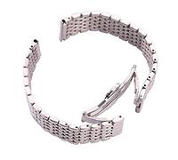 ZXF uhrenarmbänder, Edelstahl Uhrenarmband Armband Frauen Männer 16mm 18mm 20mm 22mm Silber Gerade Ende Uhrband Band Watch Zubehör (Color : Zilver, Size : 16mm)