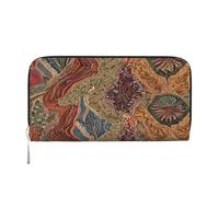ZXMDZTSS Afrikanische Textil-Patchwork-Geldbörse für Damen, mit Reißverschluss, mit Handyfach, stilvolle Clutch-Geldbörse für den täglichen Gebrauch, Reisen und Geschenke (20,1 cm Handheld-Design),
