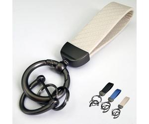 ZXWZZQ88 Auto Schlüsselanhänger für VW Golf 8 | Golf GTE/Golf GTI/Golf GTD/Golf Clubsport 2000-2023 2024 D Ring Schlüsselanhänger Zubehör für Auto,C/White