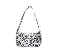 ZXYLX 1 Handtasche, Damenhandtasche, modische, lässige kleine Handtasche, karierte Clutch, einfarbige Umhängetasche, Umhängetasche mit Reißverschluss, Achseltasche (Zebramuster)