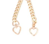 ZYAGH 1 Stück herzförmige Geldbörsenkette, Uhrenarmband-Verlängerungs-Zubehöranhänger, verlängerte Umhängetasche, Handtasche, Tasche(Gold)
