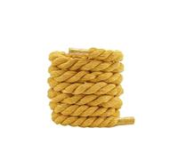 ZYAGH 4 Paar runde, dicke Schnürsenkel aus Baumwolle, bunte Schnürsenkel, 10 mm Breite, geeignet for Boardschuhe, Stiefel, Schnürsenkel(Yellow,120cm)