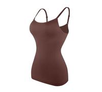 ZYAGH Shapewear-Top FüR Damen Women Shapewear Firm Control Seamless Body Shaper Tummy Slimming Vest Smoothing Compression Tank Top Camisole FüR Damen(Brown,M)