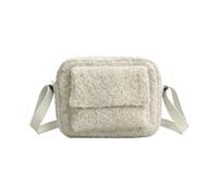 ZYAGH Teddy Tasche Damen Flauschige Plüsch Schultertasche Für Frauen Kleine Umhängetasche Als Weibliche Winter Handtasche(White)