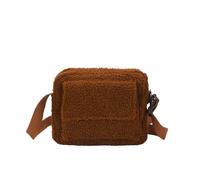 ZYAGH Teddy Tasche Damen Flauschige Plüsch Schultertasche Für Frauen Kleine Umhängetasche Als Weibliche Winter Handtasche(Coffee)