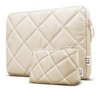 ZYB 13.3 Zoll Puffy Laptop Hülle MacBook Tasche für MacBook Air 13 M3 M2 M1 2024-2010, MacBook Pro 13 M1 M2 2023-2012, MacBook Pro 14 2023-2021 M3 A2918/A2992 M2 A2779 M1 A2443-Beige