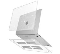 ZYB Hülle für MacBook Air 13 Zoll M1 A2337/A2179/A1932 (2020 2019 2018), Ultradünne Hartschale Schutzhülle Case für MacBook Air 13.3 Retina, Glitzer klar