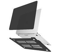 ZYB Hülle für MacBook Air 13 Zoll M1 A2337/A2179/A1932 (2020 2019 2018), Ultradünne Hartschale Schutzhülle Case für MacBook Air 13.3 Retina, Schwarz