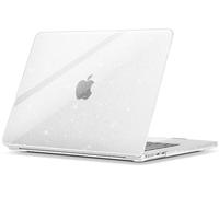 ZYB Hülle Kompatibel mit MacBook Air 13.6 Zoll 2025 2024 2022 M4 M3 M2, Modell: A3240 A3113 A2681, Ultradünne Schutzhülle Hartschale Hard Case, Glitzer Transparent