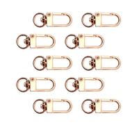 ZYHARUKO 10 x Schlüsselanhänger-Clips, Metall-Karabinerverschlüsse, Kettenschnallen, Hardware-Zubehör für Schmuckherstellung