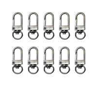 ZYHARUKO 10 x Schlüsselanhänger-Clips, Metall-Karabinerverschlüsse, Kettenschnallen, Hardware-Zubehör für Schmuckherstellung