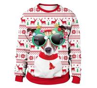 ZYHARUKO Bequemes und modisches Damen-Sweatshirt mit langen Ärmeln, Übergröße, Urlaubsoberteil für Komfort, saisonales gemustertes Oberteil, Form 3, XL