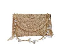 ZYHARUKO Handgewebte Baumwoll-Leinen-Umhängetasche, leichte Handtasche für Damen, Abendtaschen mit abnehmbarem Riemen, gewebtes Handtasche, B, One Size