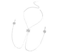 ZYHARUKO Künstliche Papillenringe mit Kette, keine Piercingringe mit Halsketten, verstellbare Schlinge J Papilla-Schmuck, kein Piercing, Schmetterling, Einheitsgröße, Wie beschrieben, Wie beschrieben