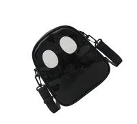 ZYHARUKO Tasche mit Halloween-Thema, Totenkopf-Muster, leichter PU-Stoff, verstellbarer Riemen für Handy, Geldbörse, Aufbewahrung, Halloween-Umhängetasche, Schwarz , One Size