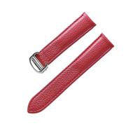 zyimodl 13-22mm weiches, hautfreundliches Litschi-Rindsleder-Uhrenarmband mit Schnellverschluss-Faltschließe, 20mm