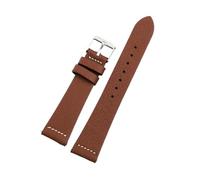 zyimodl 16-22mm wasserdichtes Rindsleder-Uhrenarmband mit Lychee-Maserung und Schnellverschluss-Federstift, 20mm