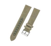 zyimodl 18-22mm Schnellverschluss-Uhrenarmband aus Segeltuch mit hautfreundlichem Rindslederfutter, 20mm