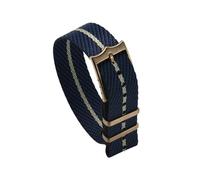 zyimodl 20-22mm hautfreundliches, atmungsaktives Nylongewebe-Uhrenarmband mit bronzener Dornschließe, 20mm