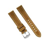 zyimodl 20-22mm Schnellverschluss-Armband aus Rindsleder im Vintage-Stil für Smartwatches, 22mm