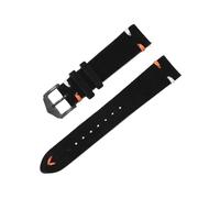 zyimodl 20-22mm Vintage-Stil Schnellverschluss-Uhrenarmband aus Wildleder mit bunter Nahtverzierung, 22mm
