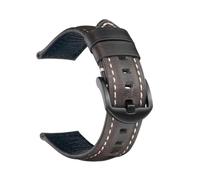 zyimodl 20-24mm Vintage-Stil, flexible Passform, Rindsleder-Uhrenarmband für Quarzuhren, mechanische Uhren, 22mm