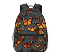 ZYJHYY Heaps Of Orange Monarch Butterflies Print Casual Gym Bag Wear-Resistant Work Bag Hiking Backpack With Padded Back For Travel Camping